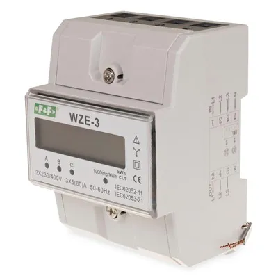 3-fázový elektromer digitálny WZE-3 80A/3x230/400V 3F/4,5M priamy MID