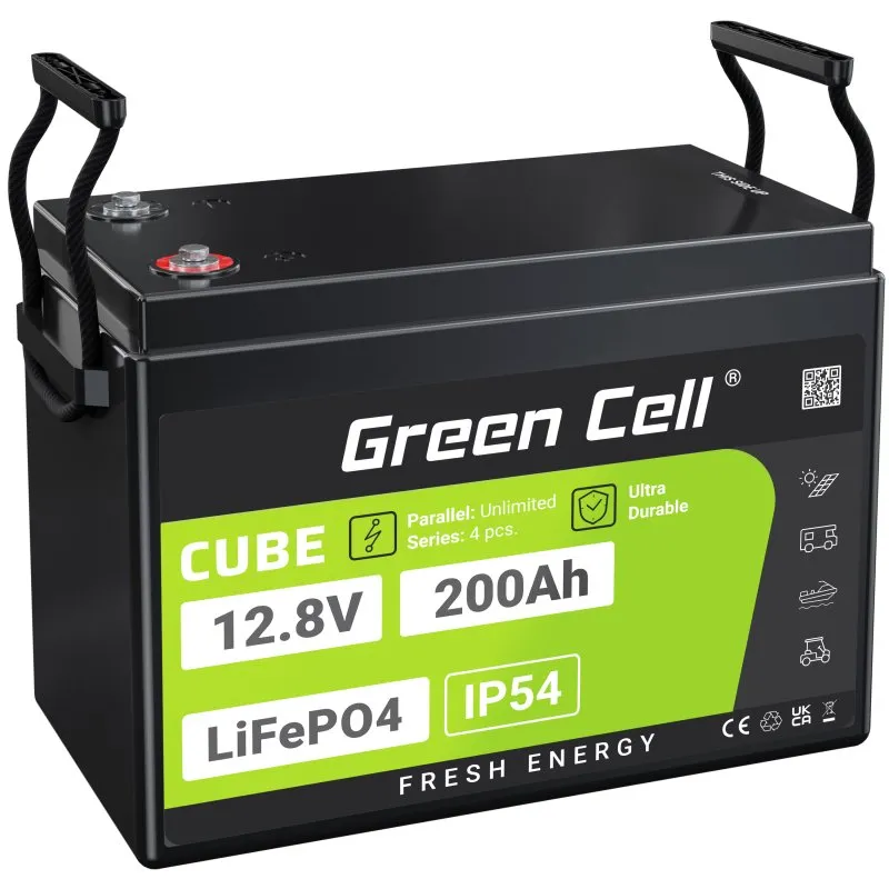 Baterie LiFePO4 12,8V 200Ah Green Cell (2560Wh)