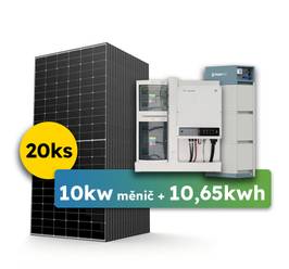 Hybrid Goodwe 9,84kWp 10,65kWh předpřipravený 3-fáz solární systém