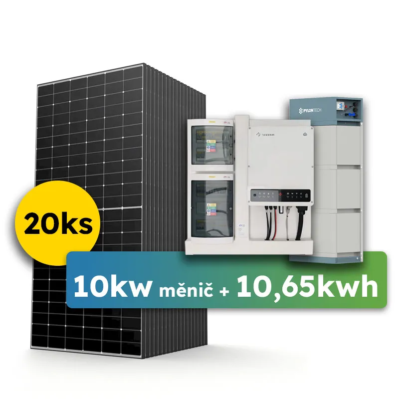 Hybrid Goodwe 10,5kWp 10,65kWh předpřipravený 3-fáz solární systém