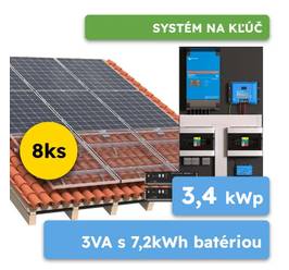 Hybrid Victron 3,4kWp 7,2kWh 1-fáz systém na kľúč