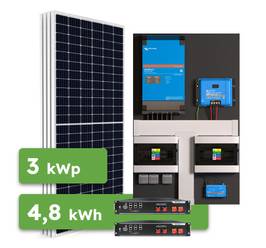 Hybrid Victron 3,5kWp 4,8kWh 1-fáz predpripravený solárny systém