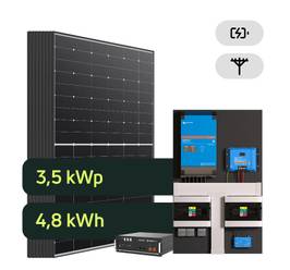 Hybrid Victron 3,5kWp 4,8kWh 1-fáz předpřipravený solární systém