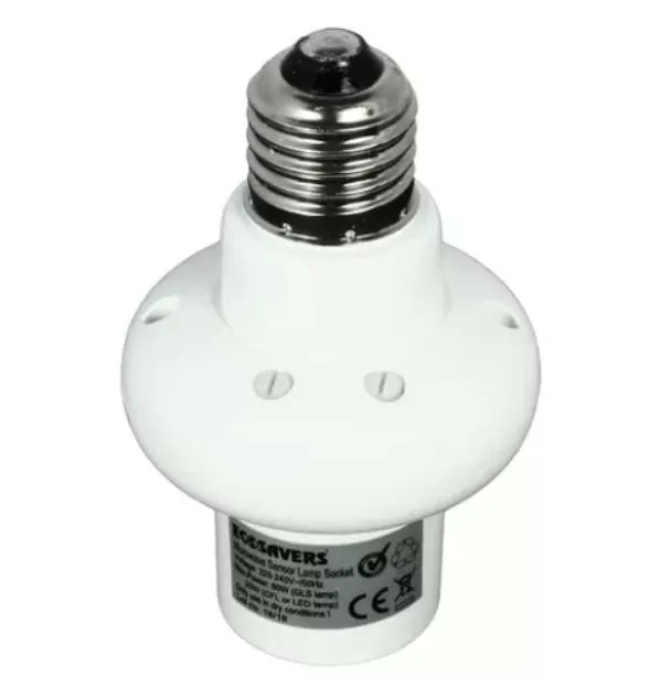Mikrovlnný snímač pohybu na E27 Ecosavers Microwave Lampbase
