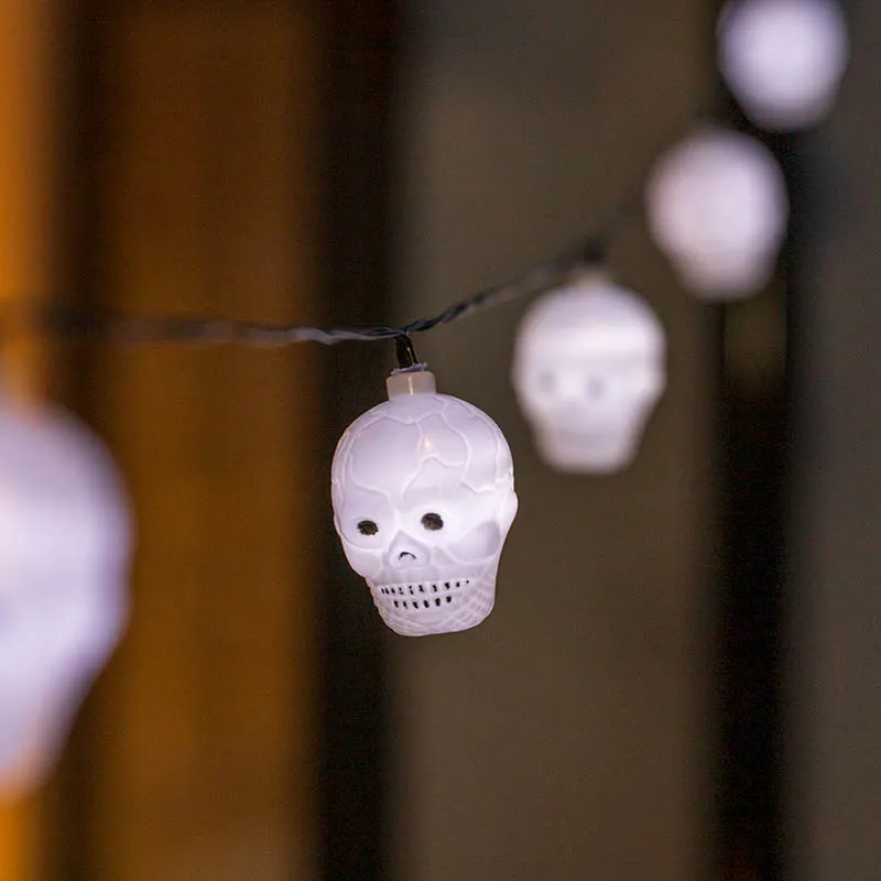 Solární LED řetěz SolarCentre Halloween Skull - 20 světel