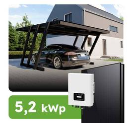 Solárny prístrešok pre 1 vozidlo 5,2kWp carport RC2 On-grid na kľúč