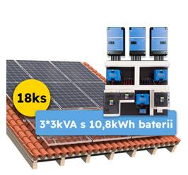 Třífázový hybridní systém Victron na klíč 7,74kWp 10,8kWh s dotací