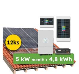 [88964] Hybrid Deye 5,2kWp 4,8kWh 3-fáz hybridný systém na kľúč