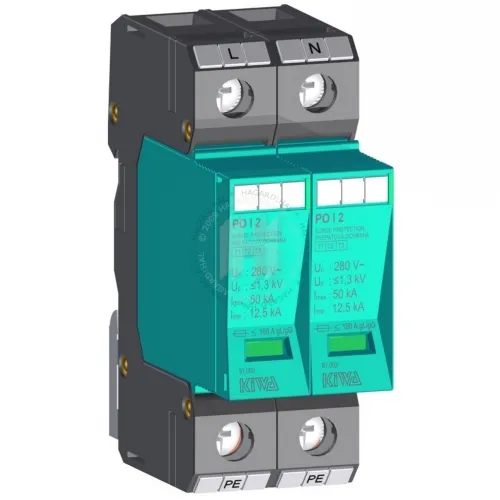 Přepěťová ochrana AC T1+T2 Kiwa 81.002 2P 280V/12,5kA