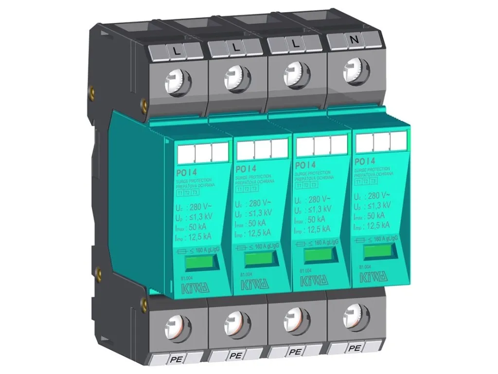 Přepěťová ochrana AC T1+T2 Kiwa 81.004 4P 280V/12,5kA