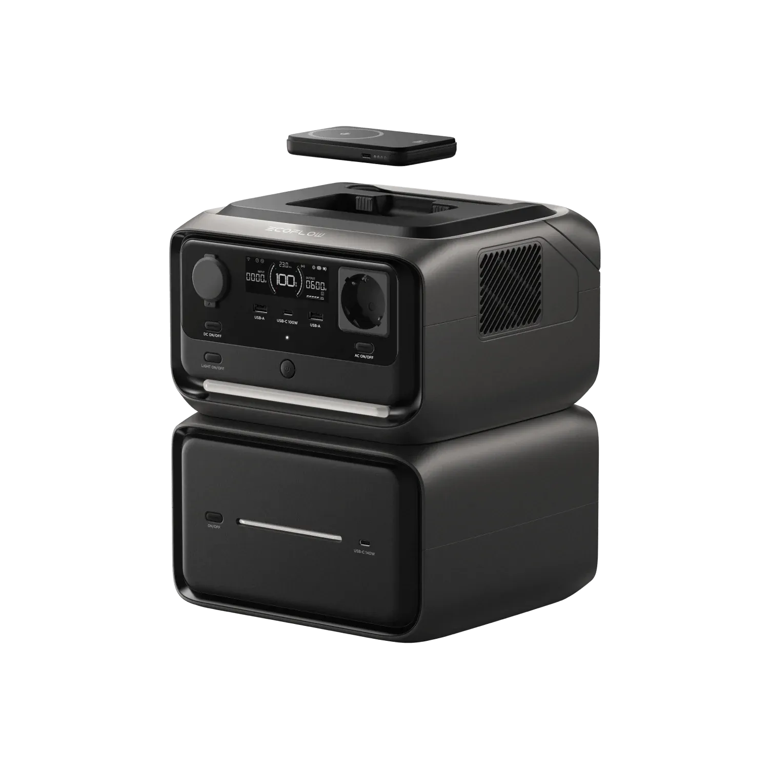 EcoFlow RIVER 3 Max Plus Wireless - 858 Wh přenosná elektrárna + powerbanka RAPID 5000