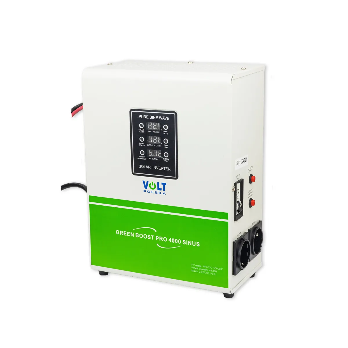Solární regulátor VOLT Green Boost Pro 4000 Sinus BYPASS pro ohřev vody (160–500 V DC)