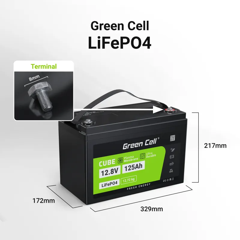 Baterie LiFePO4 12,8V 125Ah Green Cell CAV13