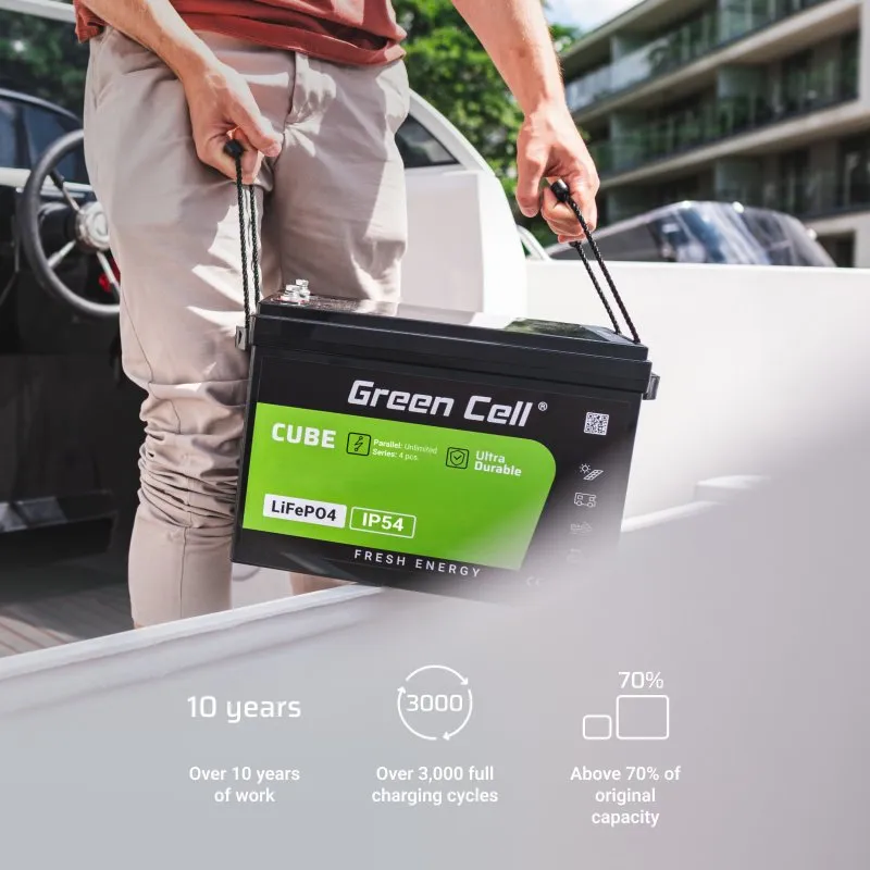 Baterie LiFePO4 12,8V 100Ah Green Cell CUBE (1280Wh)