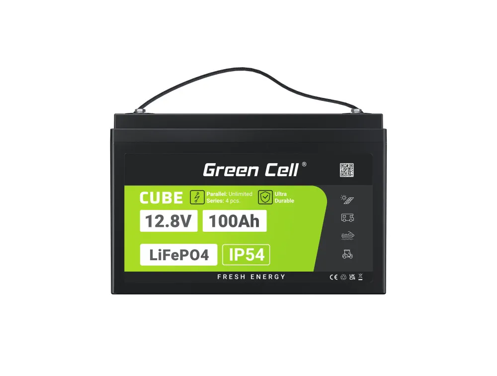 Baterie LiFePO4 12,8V 100Ah Green Cell CUBE (1280Wh)