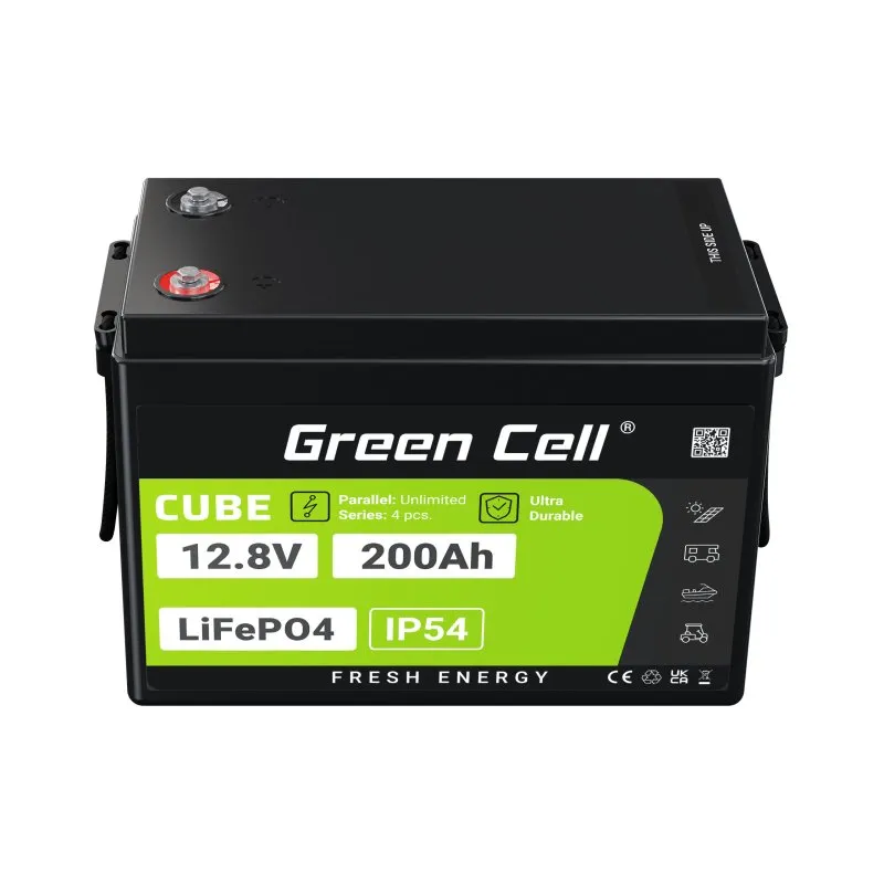 Baterie LiFePO4 12,8V 200Ah Green Cell CUBE (2560Wh)