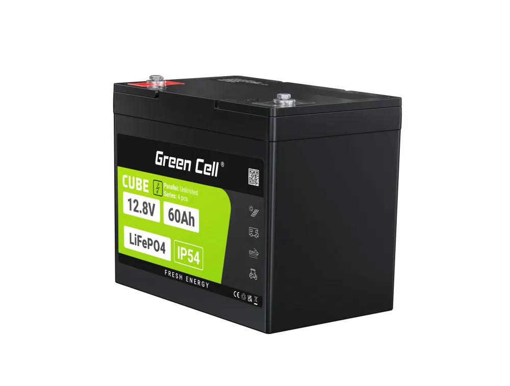 Baterie LiFePO4 12,8V 60Ah Green Cell CUBE (768Wh)