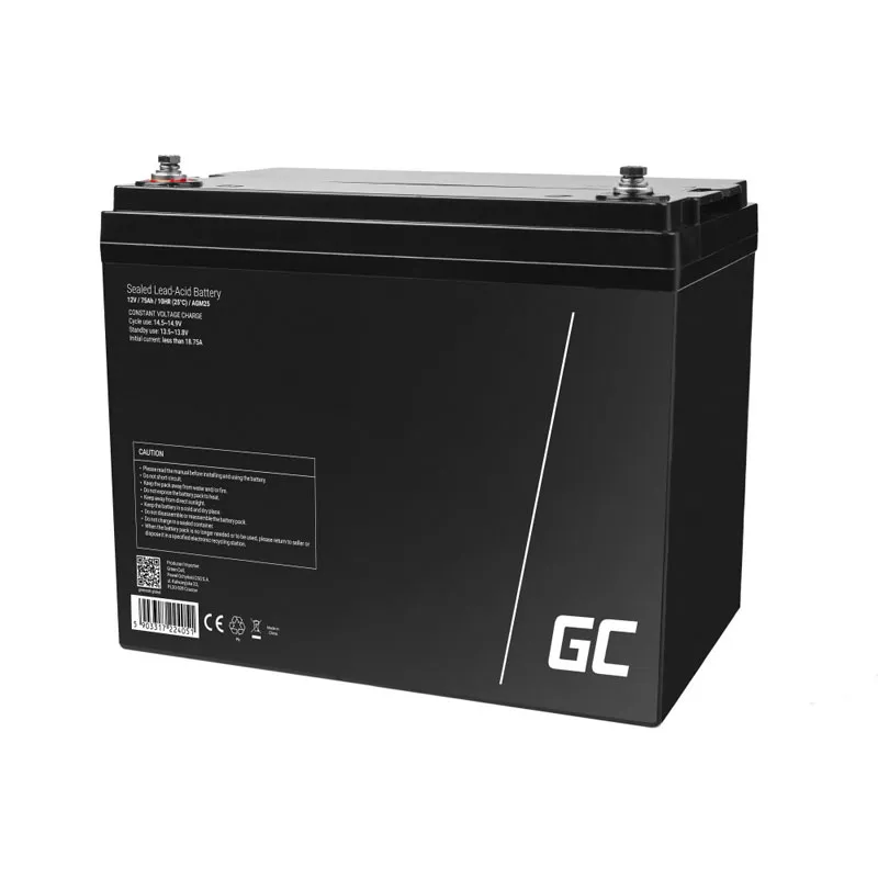 Bezúdržbová baterie Green Cell AGM25 12V 75Ah VRLA