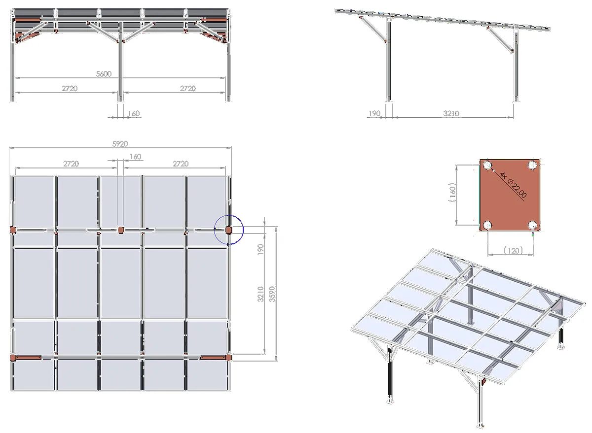 Carport - RC1 Double ocelová konstrukce
