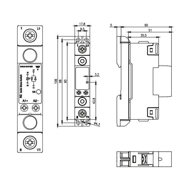 Polovodičové relé SSR 600VAC 10A 2300W