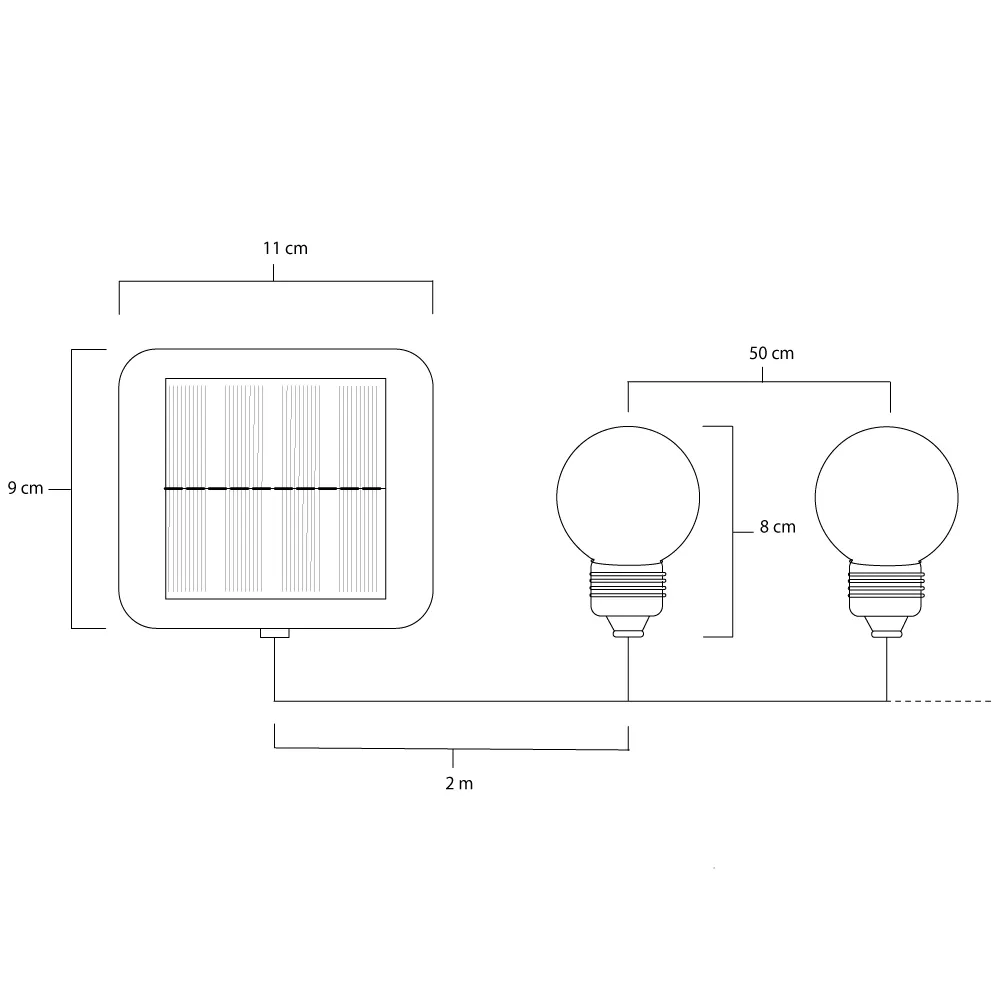 Solární LED řetěz SolarCentre Elan Festoon SS9961 20 LED