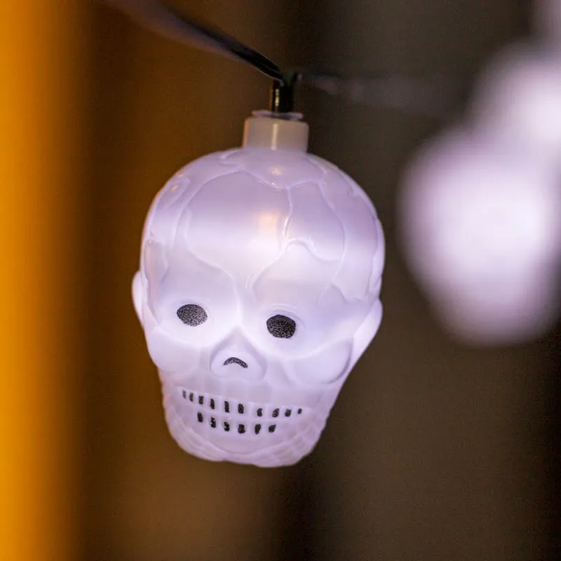 Solární LED řetěz SolarCentre Halloween Skull - 20 světel