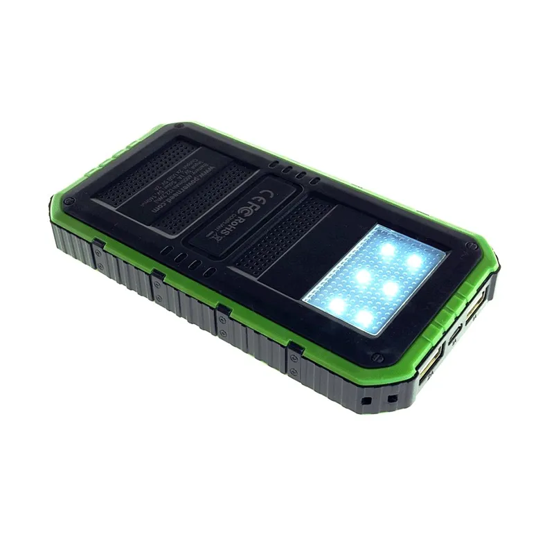 Solární powerbanka 0.8W 6000mAh S6000G zelená