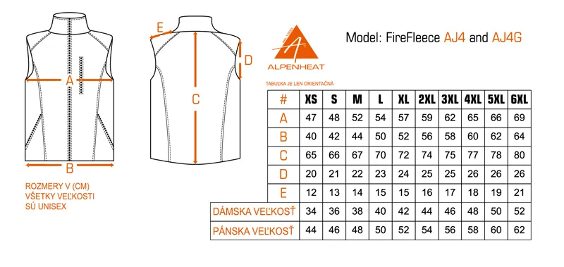 Vyhřívaná vesta Alpenheat FIRE-FLEECE velikost 4XL