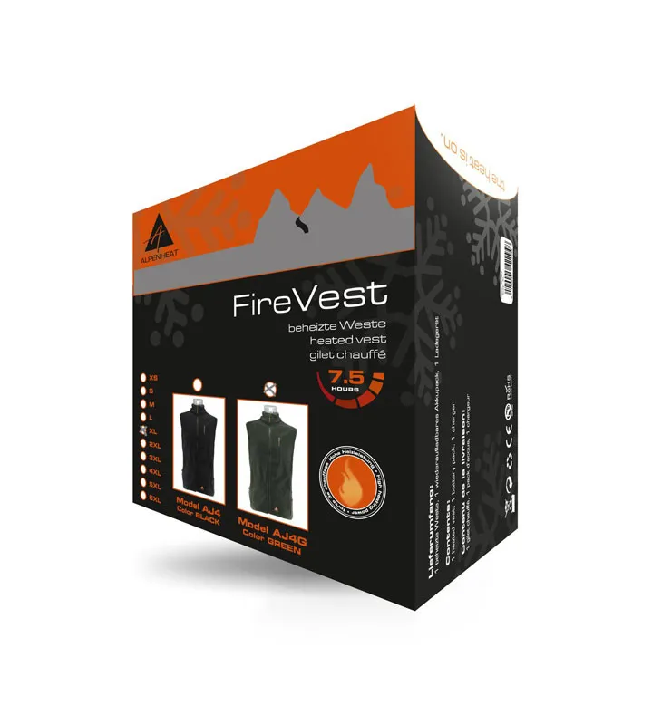 Vyhřívaná vesta Alpenheat FIRE-FLEECE velikost M olivově zelená
