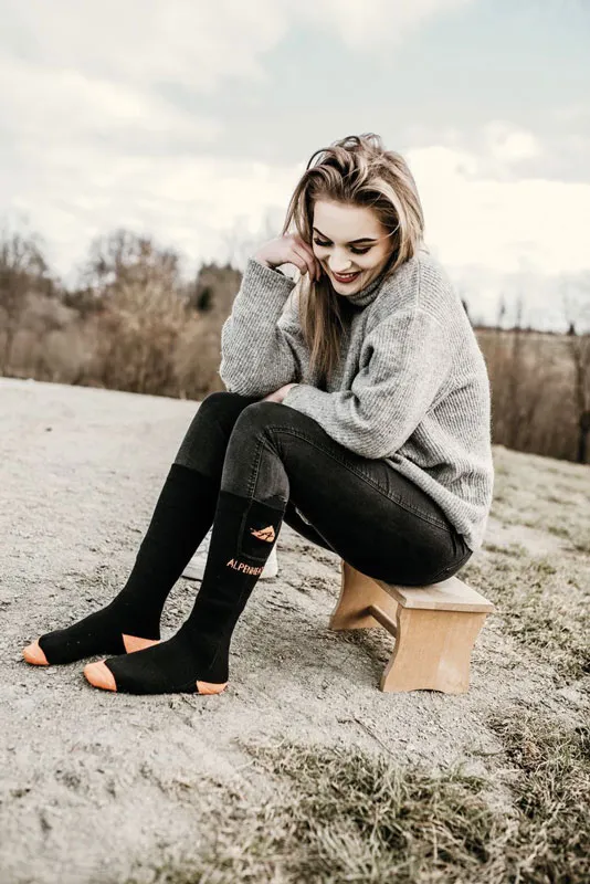 Vyhřívané ponožky Alpenheat FIRE-SOCKS bavlna velikost S s dálkovým ovládáním