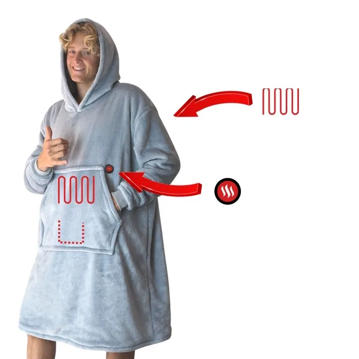 Vyhřívané ultra měkké pončo s USB připojením