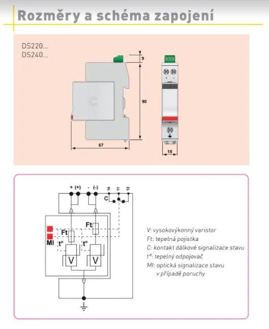 Svodič přepětí Citel DS240S 75V DC