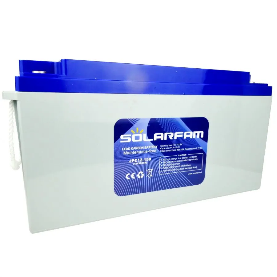 Bezúdržbová olověno-uhlíková baterie Solarfam 12V 150Ah