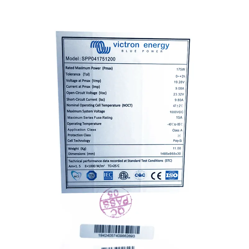 Solární panel Victron Energy 175Wp 12V polykrystalický (zánovní)