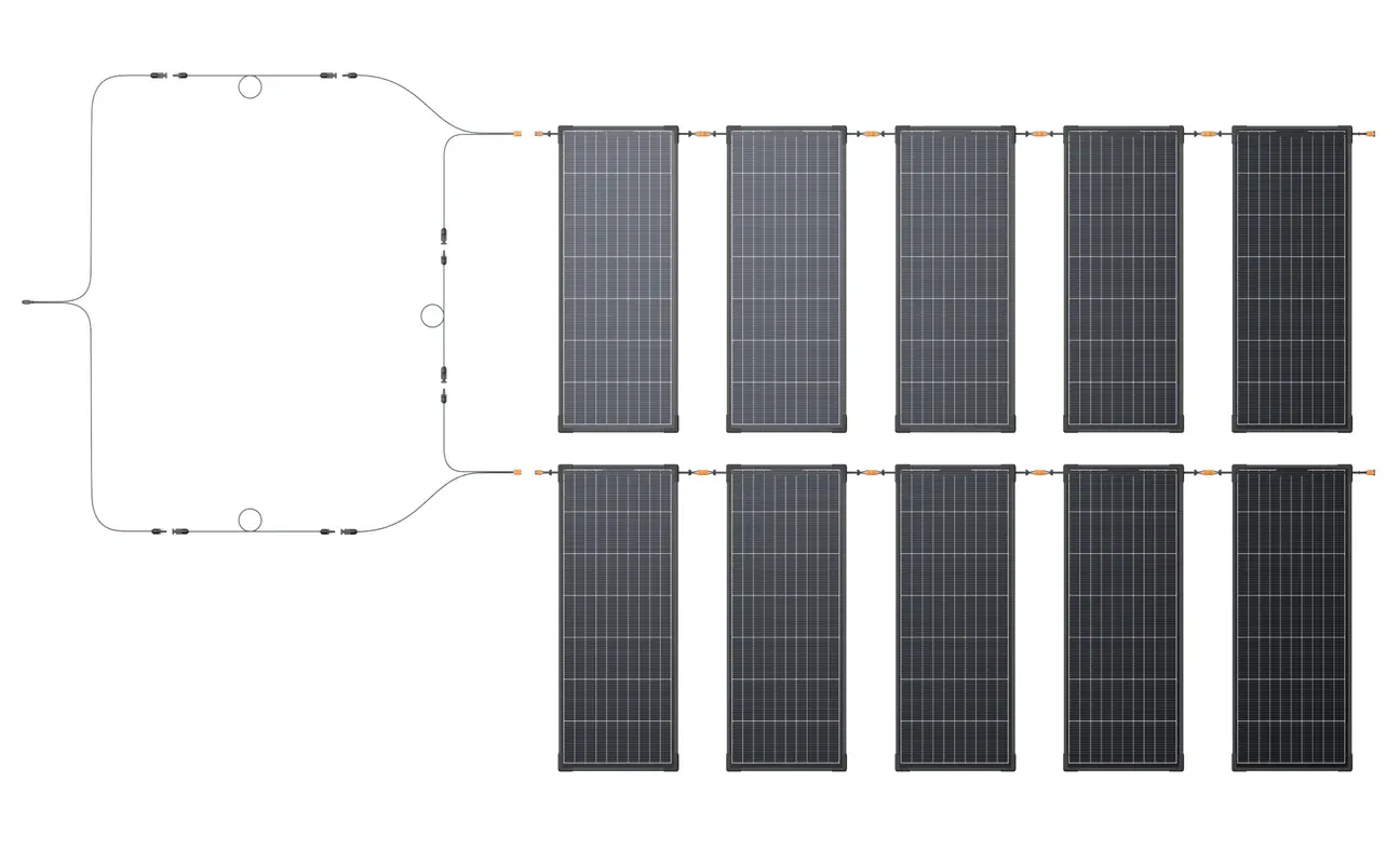 EcoFlow RV 2x130Wp pevný solární panel (+sada pro uchycení)