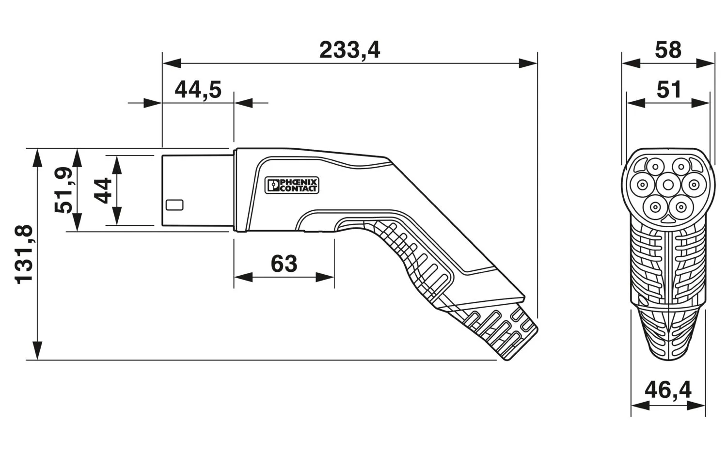 Nabíjecí kabel pro elektromobily Phoenix Contact CHARX connect Typ 2 – 22 kW, 5 m